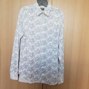 Express Men's Slim Floral Performance Dress Shirt